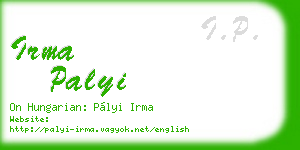 irma palyi business card